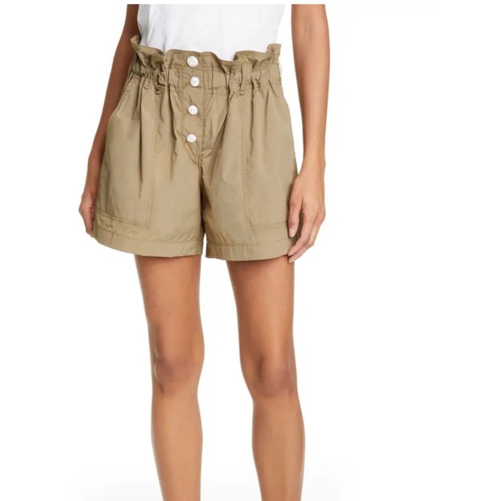Rag & Bone Glenn ruffle trim paperbag waist shorts